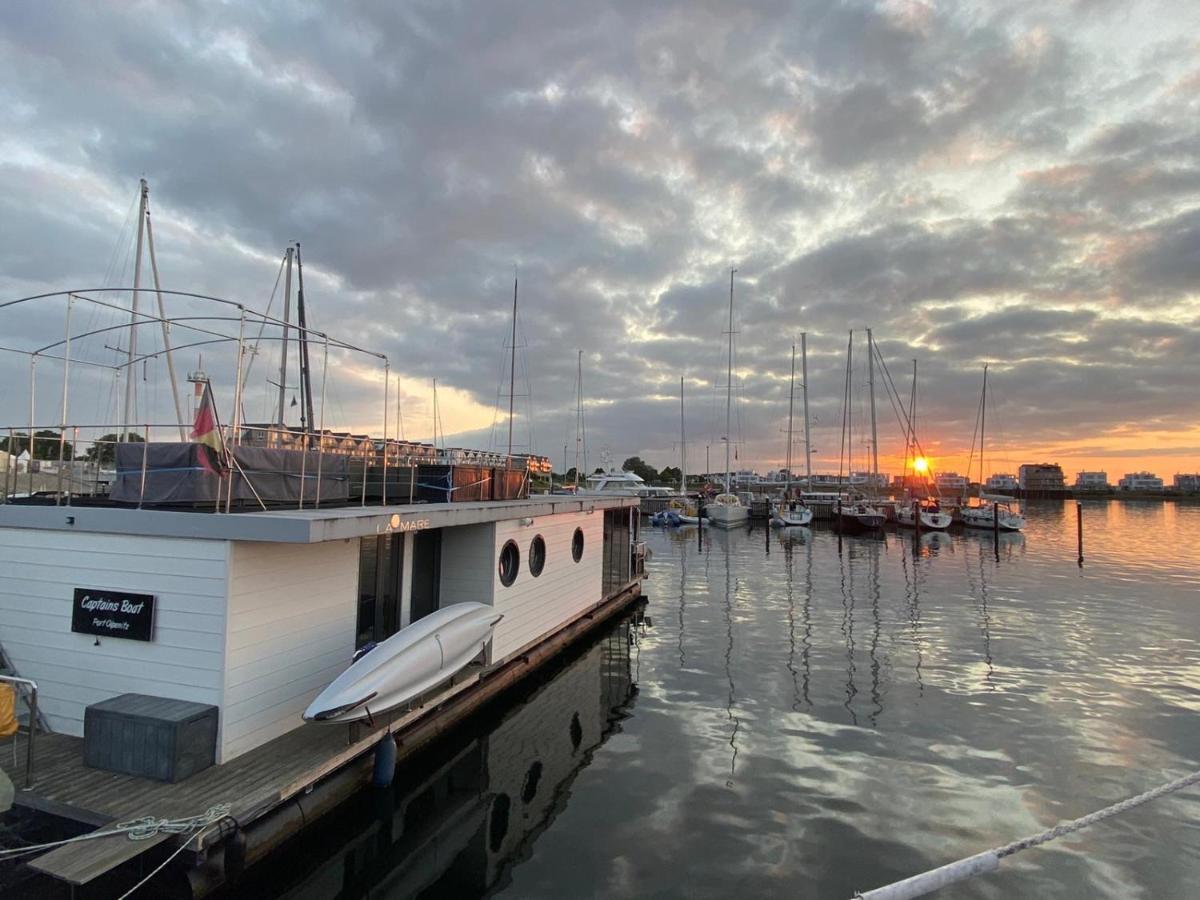 Hausboot Ferienhaus Captains Boat Apartamento Kappeln Exterior foto